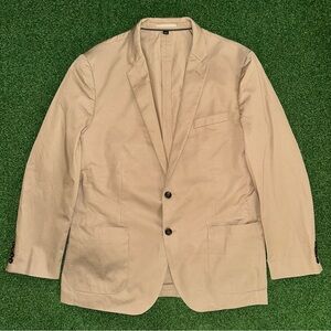 J CREW Ludlow Larusmiani Cotton Tan Blazer Jacket men’s 44R